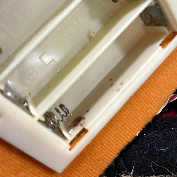 Halloween VTG Melted Plastic Popcorn Light Up Pumpkin Black Cat Wall Hanging - Picture 9 of 10